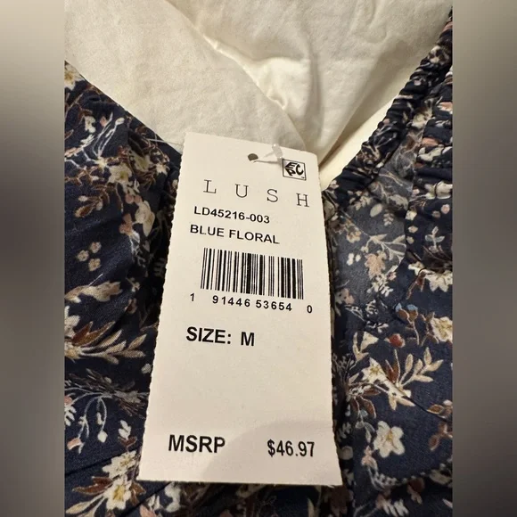 Lush Floral Long Sleeve Dress - NWT - Size M - Picture 10 of 14